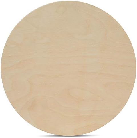 Wood Circles 24 inch 3/4 inch Thick, Unfinished Birch Plaques, Pack of 5 Wooden Circles for Crafts and Blank Sign Rounds, by Woodpeckers