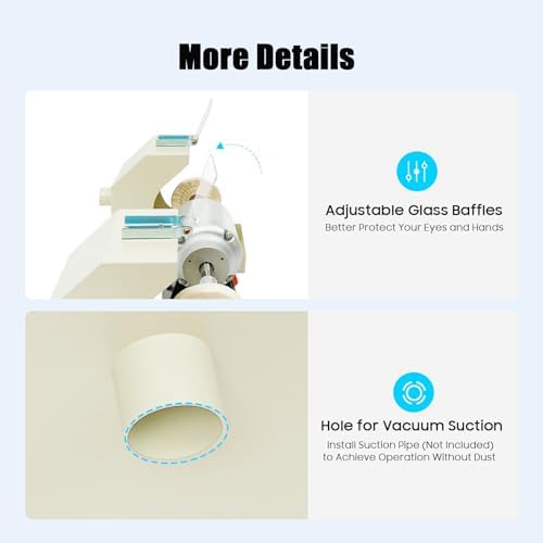 110V Dental Polishing Polish Lathe Machine, 550W Dental Lab Bench Buffer Polisher, 3000Rpm High Speed Polisher, Bench Buffing Grinder for Jewelry Casting