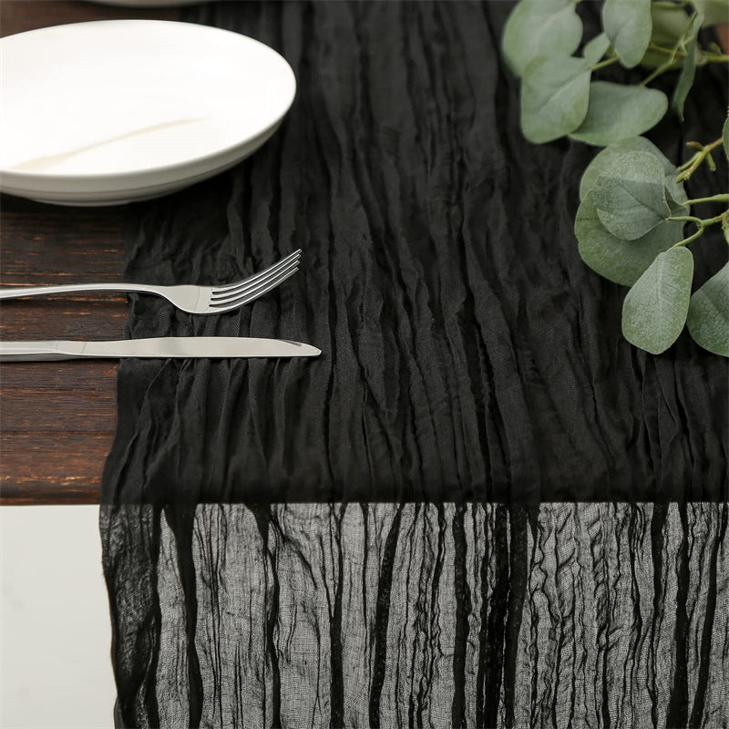 Balinese Crinkle Table Flag Boho Twist Tablecloth