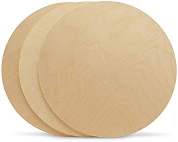 Wood Circles 14 inch, 1/4 Inch Thick, Birch Plywood Discs, Pack of 1 Unfinished Wood Circles for Crafts, Wood Rounds by Woodpeckers