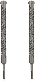 SDS Plus Bits (1"*12")-2PCS Rotary Hammer Drill Bits Set Cross Carbide Tips for Concrete, Brick, Cement Walls, Stone, Brick