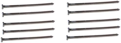 Peach Country Outdoor Heavy Duty (10 Count) - Round Metal Landscape & Paver Edging Anchoring Stake, 10-Inch Length - Bright Spike Timber Nail, Tent Spikes, Camping, Trapping, Landscape, (10)