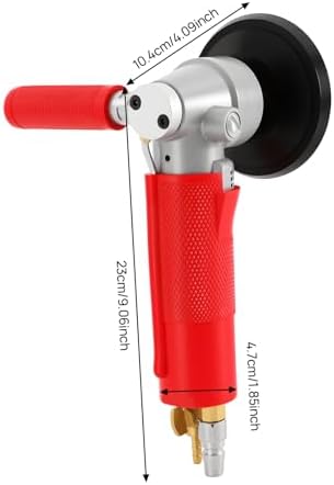 Air Wet Stone Polisher, 4300RPM Pneumatic Water Mill Grinder, Professional Wet Polishing Tool for Granite Marble Concrete Jade Ceramic, Air-Powered Stone Sander with 5/8"-11 Thread, 9.06x4.09x1.85in