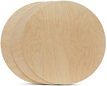 Wood Circles 12 inch, 1/8 Inch Thick, Birch Plywood Discs, Pack of 1 Unfinished Wood Circles for Crafts, Wood Rounds by Woodpeckers