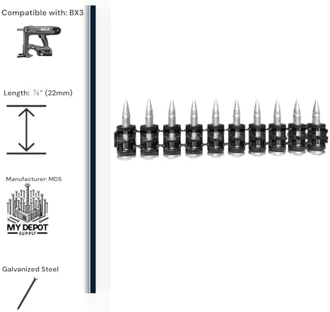 BX3 ⅞″ Concrete Nails For Hilti BX3-1,000 X-P B3 MX CONCRETE NAILS Compatible