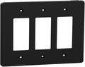 Square D by Schneider Electric X Series Wall Plate for Outlet and Light Switch, Mid Size Plus 3 Gang, Matte Black