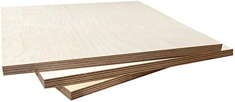 1/2" x 12 x 12 Baltic Birch Plywood – B/BB Grade (Package of 3) Perfect for Arts and Crafts, School Projects and DIY Projects, Drawing, Painting, Wood Engraving, Wood Burning and Laser Projects