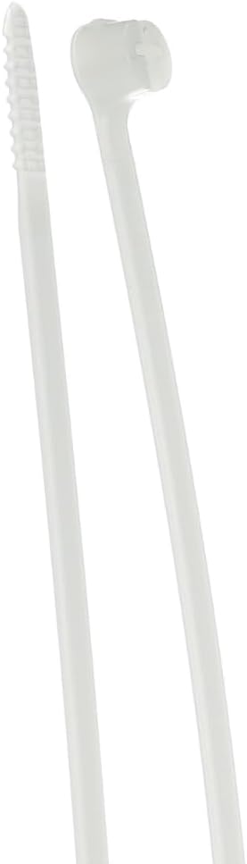Thomas & Betts TY27M 13" Natural Cable Ties, 120 lb Tensile Strength, Stainless Steel Barb and Infinite Locking Positions, Corrosion Resistant Nylon for Indoor Application, 500 Pack