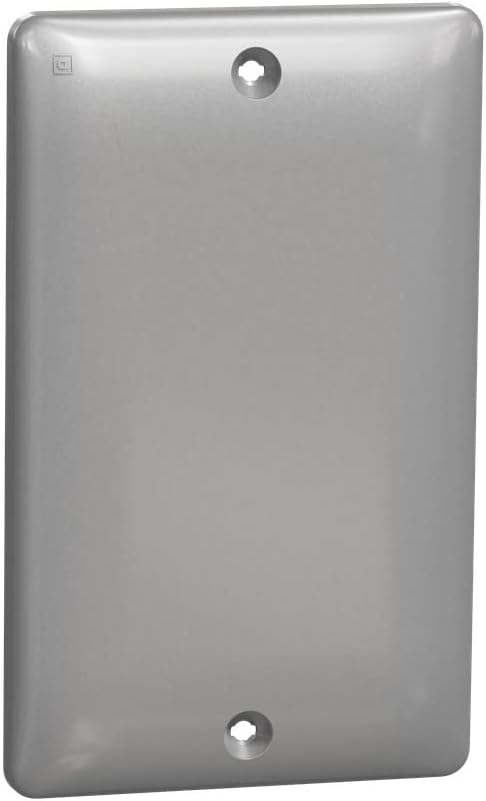 Square D by Schneider Electric X Series Wall Plate for Outlet and Light Switch, Standard Size Blank 1 Gang, Matte Gray