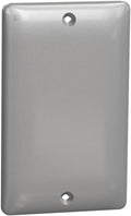 Square D by Schneider Electric X Series Wall Plate for Outlet and Light Switch, Standard Size Blank 1 Gang, Matte Gray
