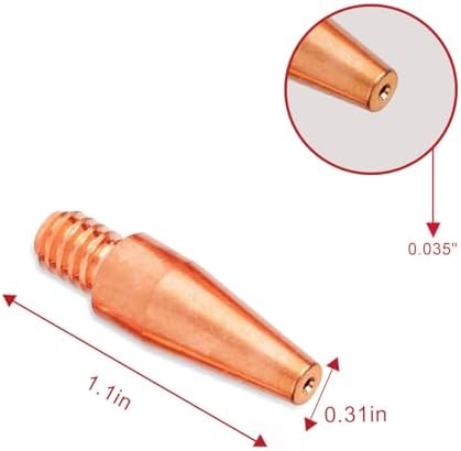 20-KP Tapered Contact Tips KP2744-035T 0.035'' MIG Welding Gun Replacement for Lincoln Magnum PRO 100L 175L 250L MIG Gun