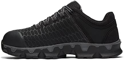 Timberland PRO Men's Powertrain Sport Alloy Safety Toe Industrial Athletic Work Shoe, Black/Grey-2024 New, 7.5 W