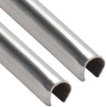 Hardware Snap-On Sliding Patio Door Track Cover, 1/4" Stainless Steel Rail Repair Cap, 7/32" W x 9/32" Profile, Fix Sticky Sliding Glass Door Track, 8 ft, Pack of 2