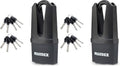 Maudex® MDL60 High Security Padlock for Outdoor Use - [10 Keys] - [Anti Drill, Anti Pick Cylinder] - Ideal Lock for Storage Unit, Shed, Gate, Container with 0.59” Shackle Clearance (Pack of 2)