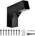 15° Angle Slant Pergola Bracket Kits,2-Way L-Shaped Slant Roof Post Brackets with Stainless Steel Screws for 4" x 4"(Actual:3.5" x 3.5") Lumber for Outdoor Pergola,Proch,Passageway - 1Pack
