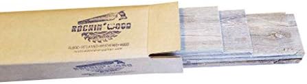Rustic Weathered Reclaimed Wood Planks for DIY Crafts, Projects and Decor (6 Planks - 24" Long)