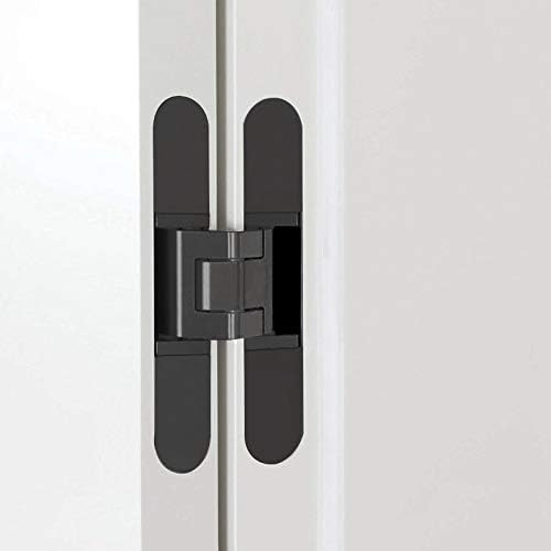 Invisible Hinges Concealed Door Hinge Heavy Duty Hidden Hinge 3-D Adjustable - Black -1 Pair