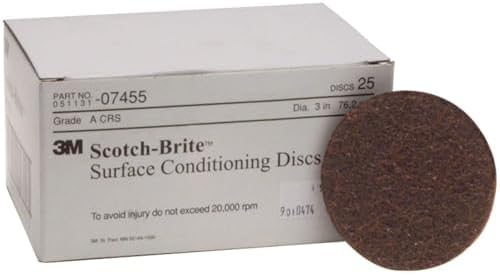 Cubitron Surface Conditioning Disc for Sanding – Metal Surface Prep – Hook and Loop – Aluminum Oxide – Medium Grit – 5” diam. – Pack of 10