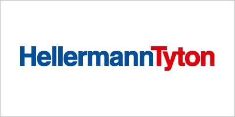 HellermannTyton 157-00120 Off-Set Fir Tree Cable Tie, 9.0" Long, 50lbs, Mounting Diameter .30" - .33", PA66HIRHS, Grey, 500/pk