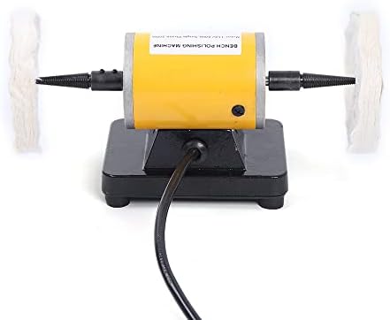 Jewelry Polisher, Mini Adjustable Variable Speed Bench Grinder Polishing Machine, 200w Highly Effective Low Noise Lathe Buffing, Buffer Polisher for Jewelry Stores Hardware Stores etc