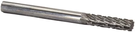 Drill America SA-43 Carbide Burr/Rotary File Cylindrical Double Cut for Die Grinder 1/8" Dia. x 9/16" Cut Length with 1/8" Shank and 1-1/2" Overall Length, DUL Series
