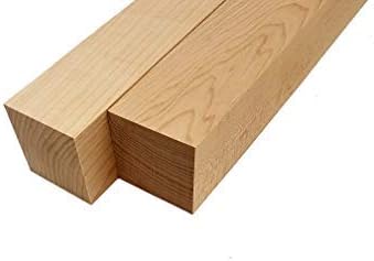 Barrington Hardwoods Hard Maple Lumber Turning Squares - 3" x 3" x 18" (2 Pieces)
