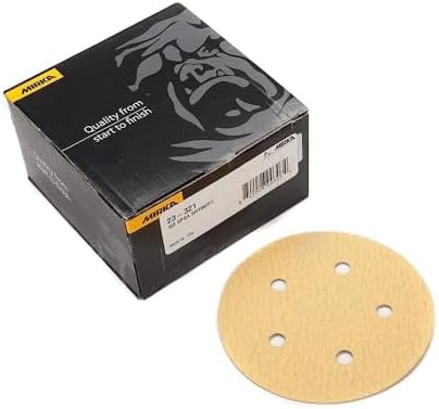 Mirka 23-321-120 5" 5-Hole 120 Grit Dustless Adhesive Sanding Discs - 100 Pack