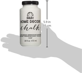 FolkArt Home Decor Chalk Furniture & Craft Paint in Assorted Colors, 16 ounce, White Adirondack,34846