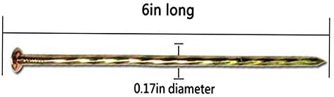 200 pcs 6" Galvanized Metal Spiral Stakes,Turf Nails,Grass Landscape Spikes