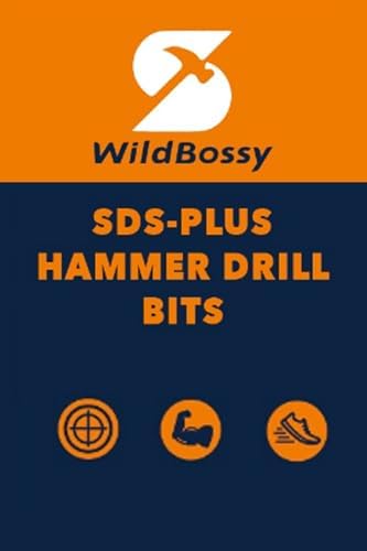 SDS Plus Bits (5/16"*6")-10PCS Rotary Hammer Drill Bits Set Cross Carbide Tips for Concrete, Brick, Cement Walls, Stone, Brick