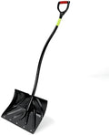 Heavy Duty Snow Shovel, Extra Wide Snow Shovel for Driveway, Sidewalk, Patio, Deck & Doorway Snow Removal, Ergonomic Back Saver Snow Plow with Steel Blade, Non-Slip Grip Handle