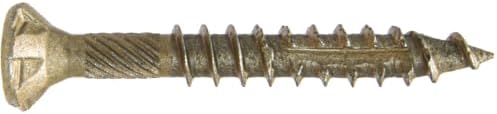 9 x 1-1/2" Bronze Coated Multipurpose Exterior Coated - ACQ Compatible Wood Screw Torx/Star Drive Flat Head 5 POUNDS CASE 6,300 Screws