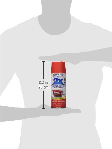 Rust-Oleum 334084 Painter's Touch 2X Ultra Cover Spray Paint, 12 oz, Satin Poppy Red (Pack of 4)