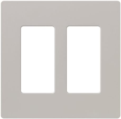 Lutron Claro 2 Gang Decorator/Rocker Wallplate, Satin, Taupe (1-Pack) | SC-2-TP