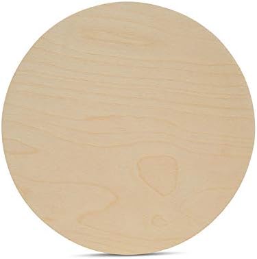 Wood Circles 12 inch, 1/4 Inch Thick, Birch Plywood Discs, Pack of 10 Unfinished Wood Circles for Crafts, Wood Rounds by Woodpeckers