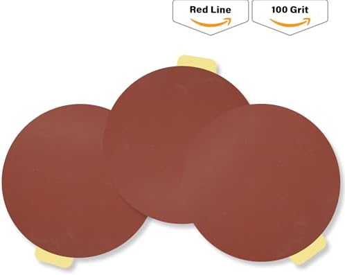 Indasa 5" Rhynostick 50 PCS 100 Grit PSA Sanding Discs – High-Performance Abrasive, 250°F Heat-Resistant, Clog-Free, No Residue