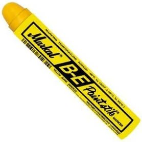 80621- B-E Paintstik Rough Surface Solid Paint Marker, Best for Very Rough Surfaces: Forgings, Castings, Concrete and Lumber, Yellow (12Pk) Made in USA