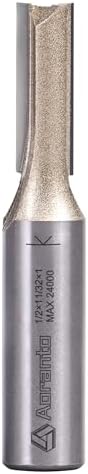 Undersize Plywood Dado Bits 1/2" Shank, Straight Router Bits 11/32" Cut Diameter, 1" Cut Length, Useful for Plunging Capabilities for Cutting Grooves, Dados, Mortising