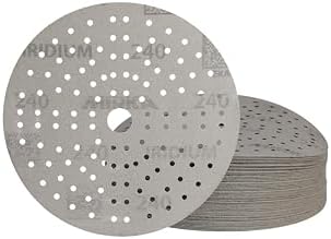 Mirka Iridium 6 Inch 240 Grit Premium Ceramic Blend Sanding Discs, 50 Pack