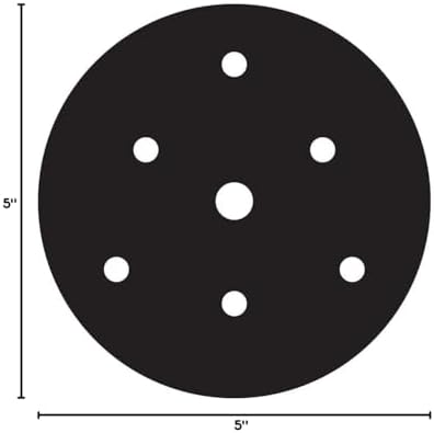 Super Assilex Flexible 5 inch Sanding Discs, ORANGE K-1200, 7 Holes, Hook & Loop, 195-1540, 25 Discs