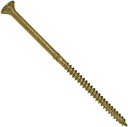 Jake Sales #14 X 5 Bronze Coated Multipurpose Wood Screw Torx/Star Drive Flat Head (5 POUNDS - 150 Approx. Screw Count) Exterior Coated - ACQ Compatible Wood Screws
