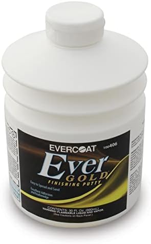 Evercoat EverGold Finishing Putty for Fiberglass, Aluminum, Steel, Sanded Body Filler & More - 30 Fl Oz