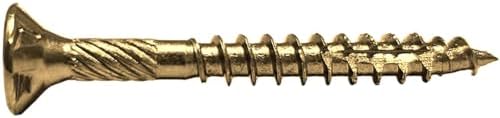 Jake Sales #8 x 1-1/2" Gold Star Wood Screw, T-20 Torx Drive, Flat Head - (Case of 9 x 5 Pound Boxes) ~8,910 Screw Count