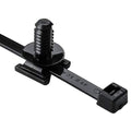 Hellermann Tyton North America 156-00071 Heavy Duty Fir Tree Mount with Cable Tie, Panel Thickness 0.04" - 0.62", PA66HIRHSUV, Black, 1.1000000000000001" Height, 0.3" Width, 15" Length (Pack of 100)