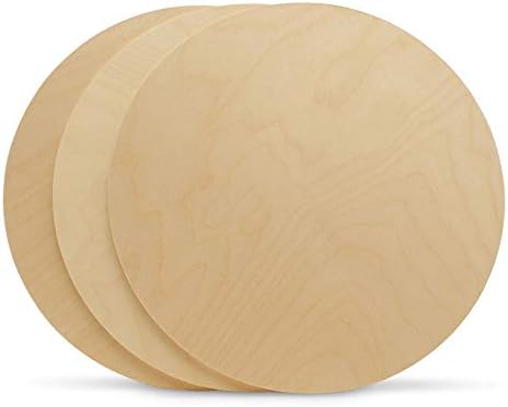 Wood Circles 24 inch, 1/4 Inch Thick, Birch Plywood Discs, Pack of 1 Unfinished Wood Circles for Crafts, Wood Rounds by Woodpeckers