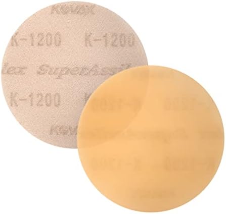 Super Assilex Flexible 3 inch Sanding Discs, Orange K-1200, Hook & Loop, 730-2507, 50 Discs + Interface Pad