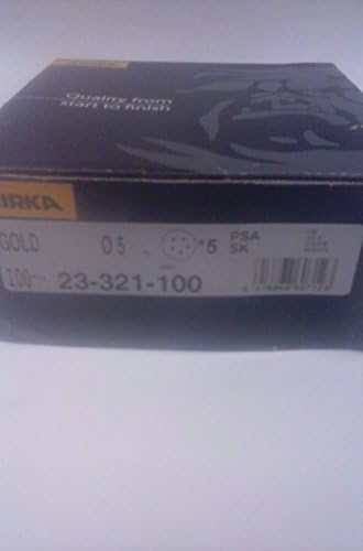 Mirka 23-321-100 5" 5-Hole 100 Grit Dustless Adhesive Sanding Discs - 100 Pack