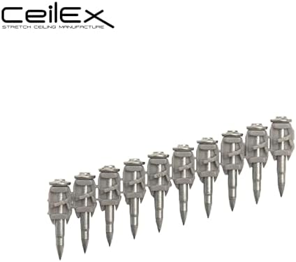 1000x Collated Concrete Nails 1 Inch (25mm) for Hilti BX 4 (BX4) Cordless Concrete Nailer, B4 MX Collated Strip, Full Round Head Hardened Steel Pins for Metal Track, Drywall & Concrete