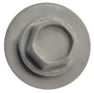 10 x 1-1/2" Clay Metal Roofing Screws - Hex Washer Head- Self-Starting/Tapping - EPDM Washer. 1 x 250 Count Bag - 250 Screws