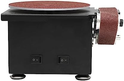2 in 1 Mini Disc Sander 6-Inch, 1.2x15in Belt Bench Grinder, Adjustable Speed Electric Sander Suitable for Diy Grinding of Metal, Wood, Aluminium, Etc